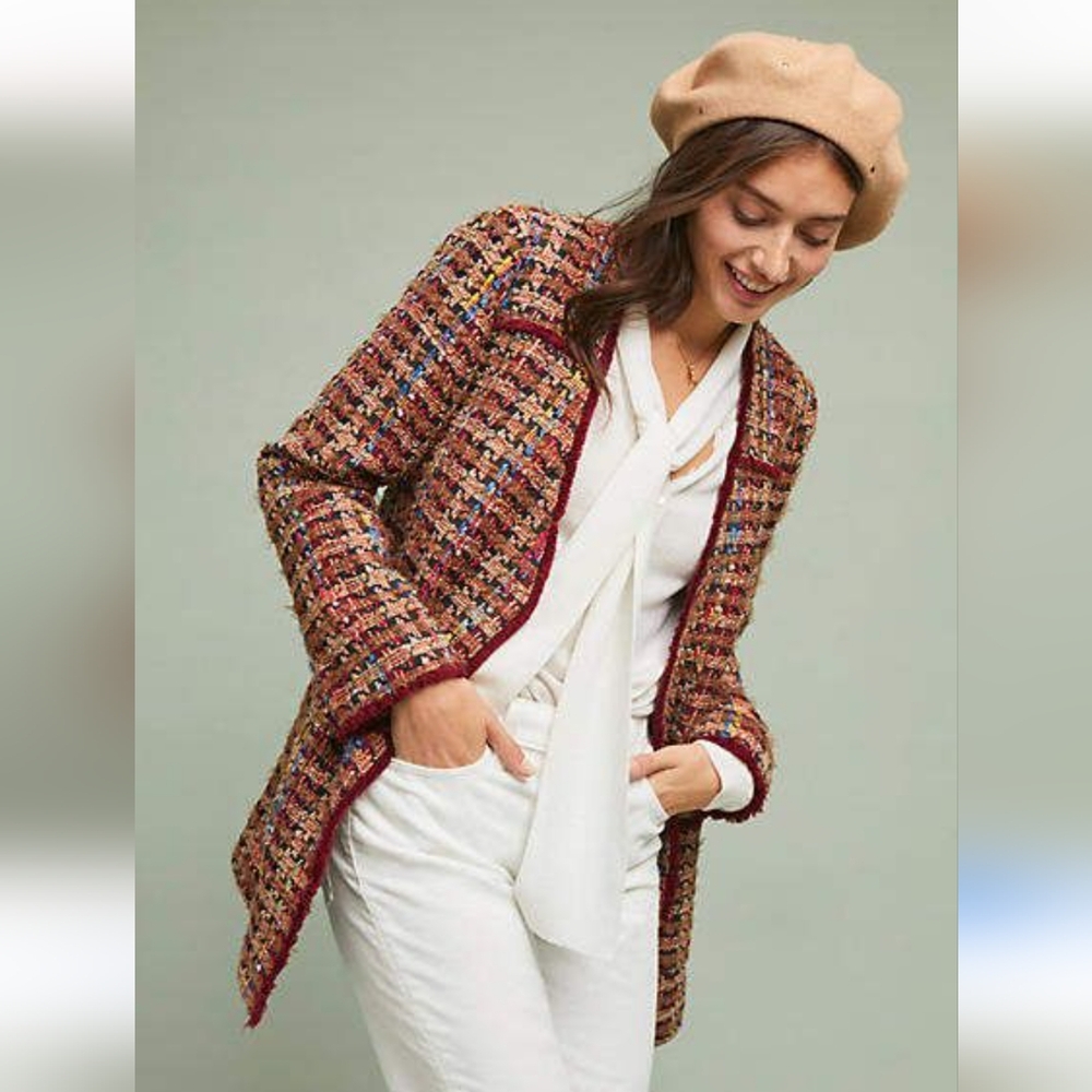 Anthropologie Ett Twa Tweed Coat L EUC